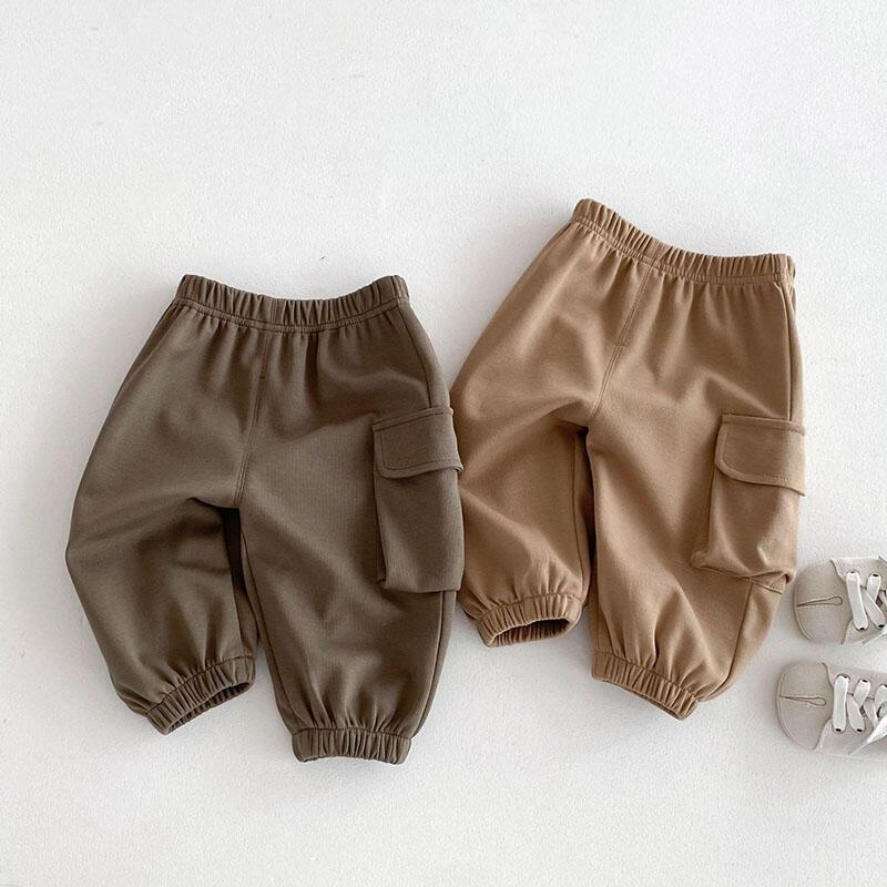 Product Introduction of New Autumn Kids Trousers 0 5T Boys Solid Color Casual Harem Children Baby Simplicity Cargo Pants 0