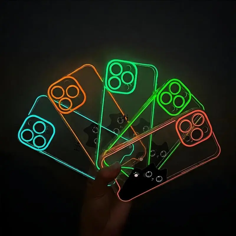 Glow in The Dark Phone Case, Anti-drop Phone Protective Cover, Phone Accessories Compatible with iPhone 16 15 14 13 12 11 8 7 X XS XR Plus Pro Pro Max SE MINI Series 0