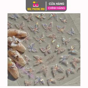 Miếng Dán Lụa Trang Trí Móng Bướm Xà Cừ - Đẹp Lấp Lánh, Dành Cho Làm Nail Chuyên Nghiệp, Chất Lượng Đỉnh Cao Nữ Women khảm  xà Sơn Gel