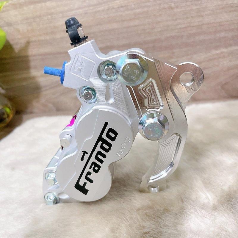 COMBO Heo Kèm pát gắn SIRIUS 110 , sử dụng đĩa 260-267_heo franbo 4 pit chữ đen màu bạc kèm pát CNC anode bóng