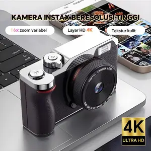 【COD】Kamera CCD, kamera selfie digital, kamera retro, kamera anti-goyang, mendukung selfie, kamera Vlog, layar 2,4 inci, dengan kartu 32GB