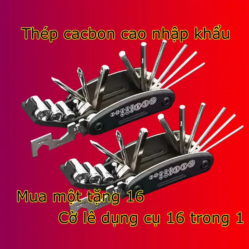 Bộ dụng cụ đa năng 16 trong 1 có thể sử dụng ở nhiều nơi