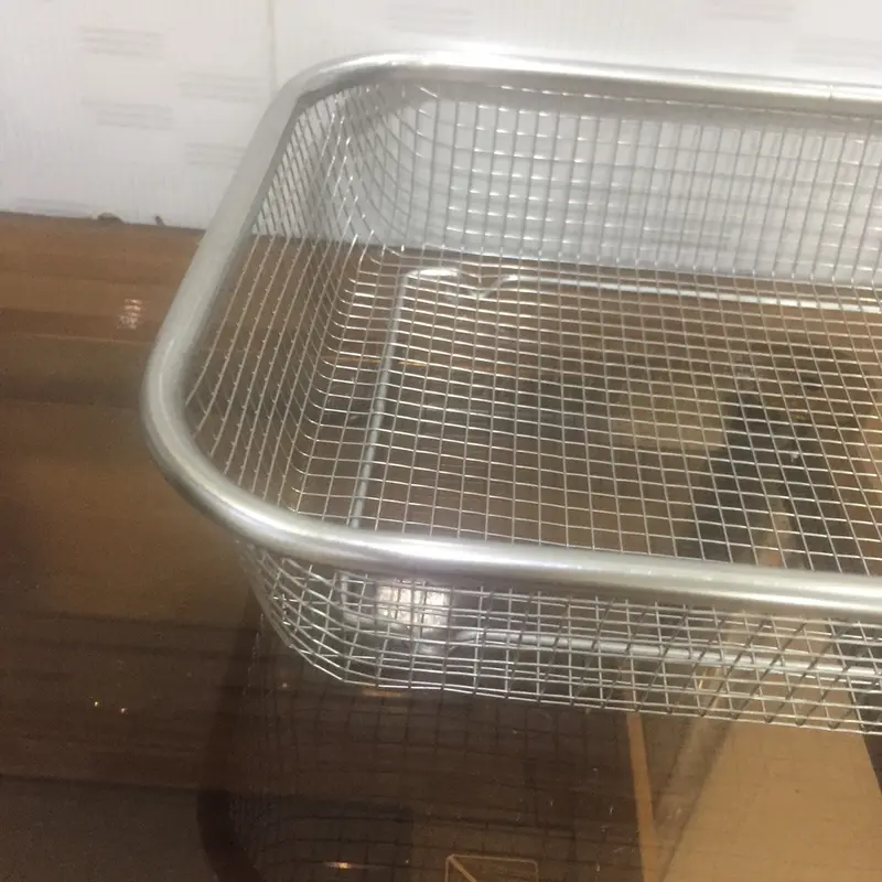 Rổ lưới inox không rỉ sét kích thước 29 x 21cm-Rổ Inox Lưới Đa Năng Giỏ Kitchen 3
