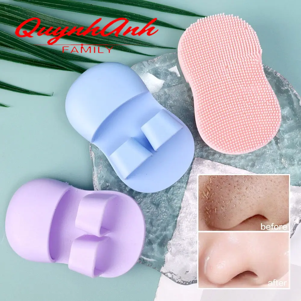 Miếng Rửa Mặt Tẩy Mụn Đầu Đen - Bàn Chải Rửa Mặt Silicon Mềm, Làm Sạch Sâu Lỗ Chân Lông, Tẩy Tế Bào Da Chết