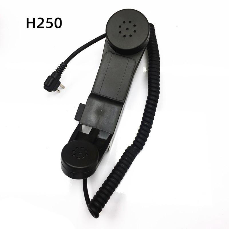 Product Introduction of H250-PTT 2 Pin K-Type Military Army Retro Telephone Shoulder PTT Mic Microphone For CP200 EP450 ICOM IC-V8 IC-V80 IC-V82 V85 29