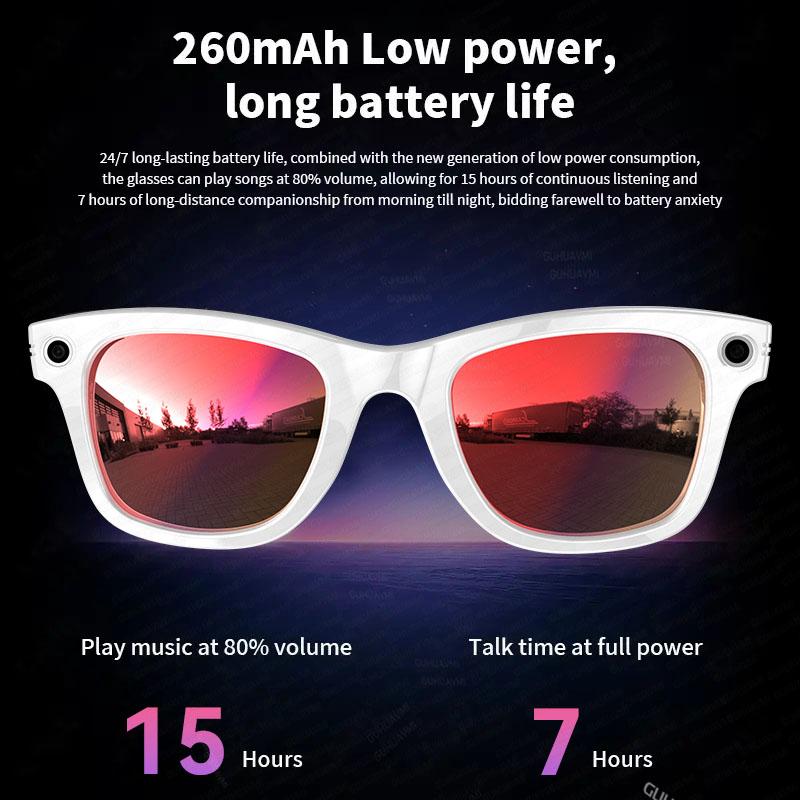 2025 Smart Glasses Women Wireless Bluetooth Call Sunglasses 800W Pixel Dual Camera Voice Assistant Intelligent Translation Glass - Image 3