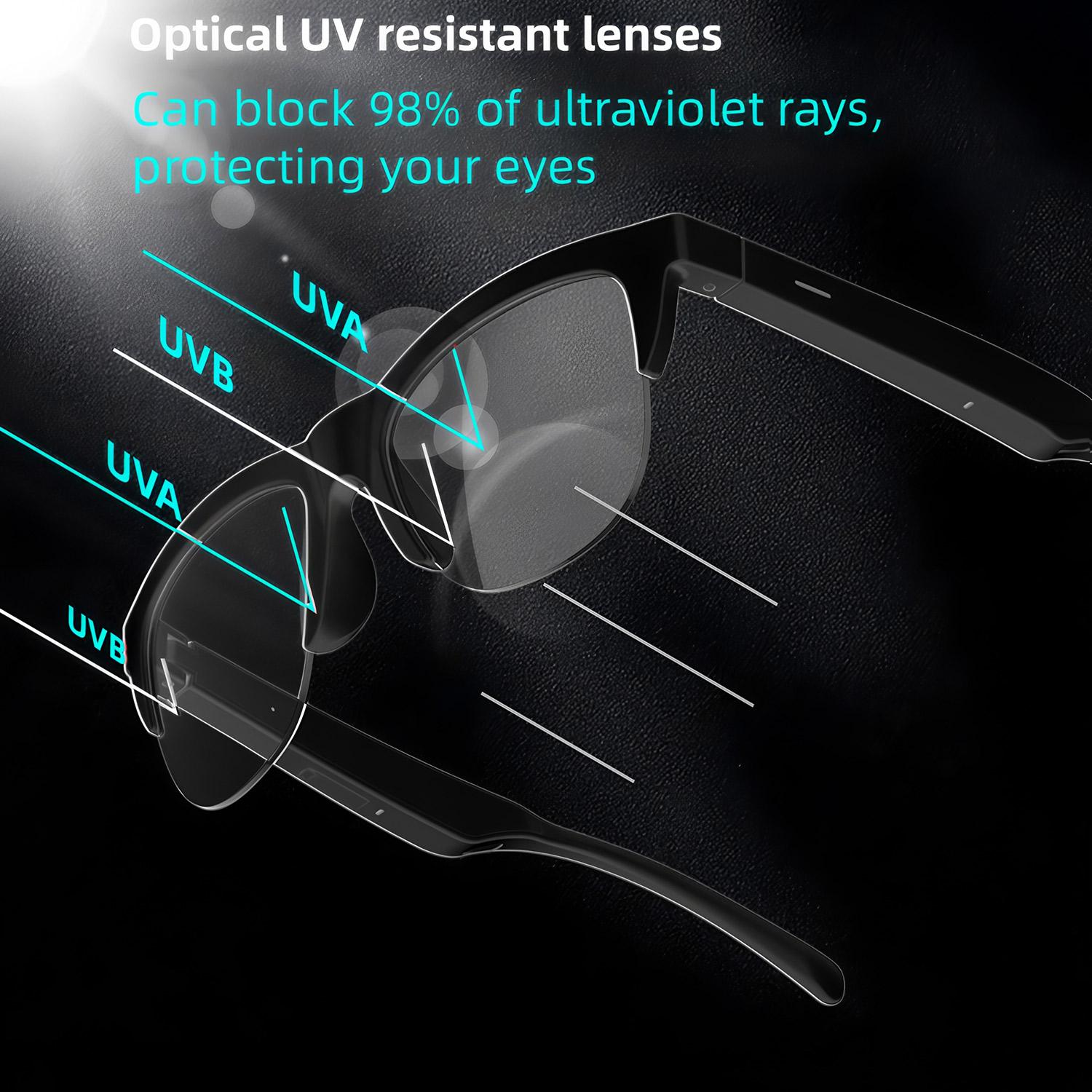 Smart Music Women Men Sports Sunglasses Headphones Wireless Bluetooth Talking Headset HIFI Audio Bluetooth Glasses - Image 3