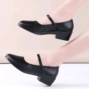 SEPATU PANTOFEL WANITA HAK 3CM/SEPATU SEKOLAH PASKIBRA Shoes Hitam