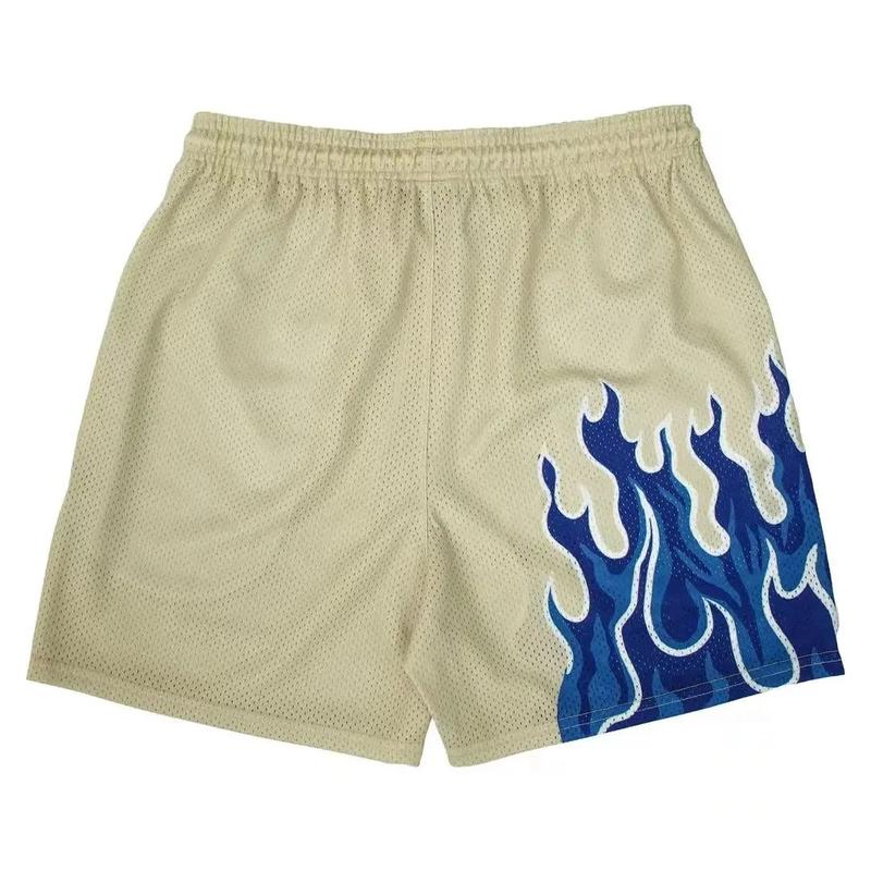 Product Introduction of Kinetic Shorts for Men, Fashion Brand Flame Shorts for Fitness Running Basketball Mesh Quick Dry Casual Summer 14
