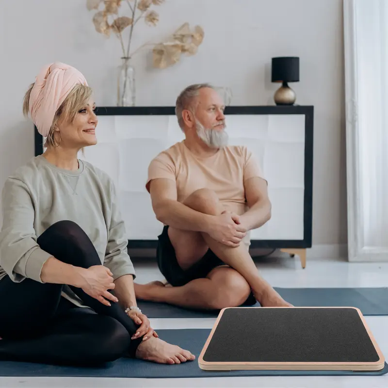 Thanh cân bằng cho bảng cân bằng, để tập luyện, thiết bị hỗ trợ Yoga thể dục, được làm bằng gỗ 7
