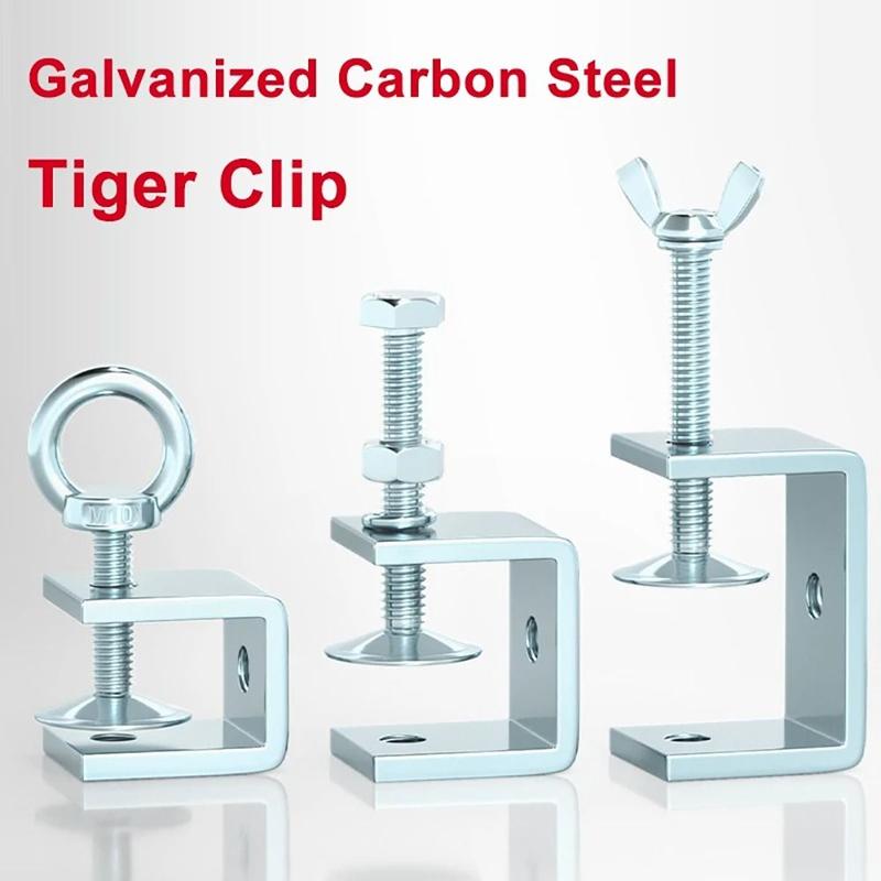 Metal Hardwa 1 cái Mới Nhiều hình dạng đầu Kẹp chữ U Thép carbon mạ kẽm Thiết…