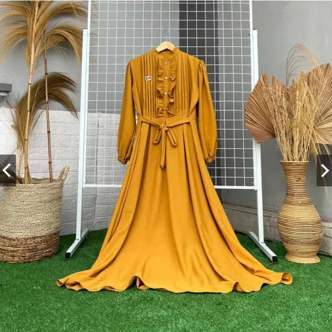 CRINCLE SHAKILA DRESS WANITA FREE BROSS / MAXI DRESS SIMPLE ELEGANT / GAMIS WANITA MUSLIMAH 5