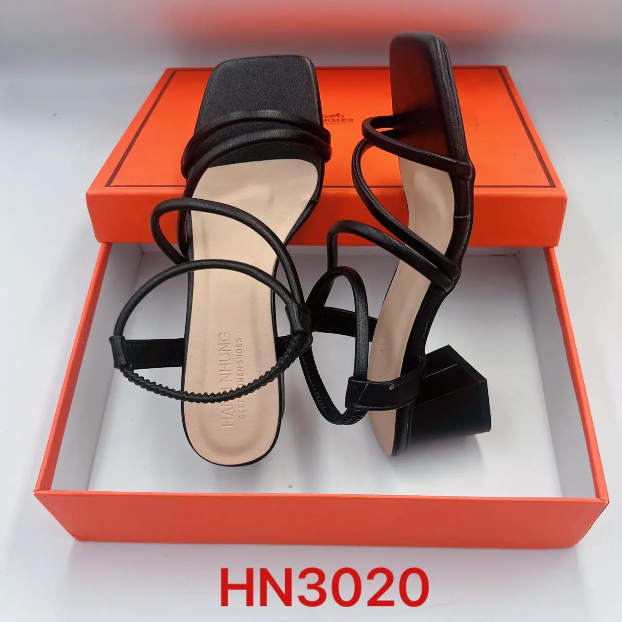 Giày dép cao cấp SENSINI dây mảnh hậu thun BIG SIZE(34-43) gót cao  5cm ( MS: HN3020)