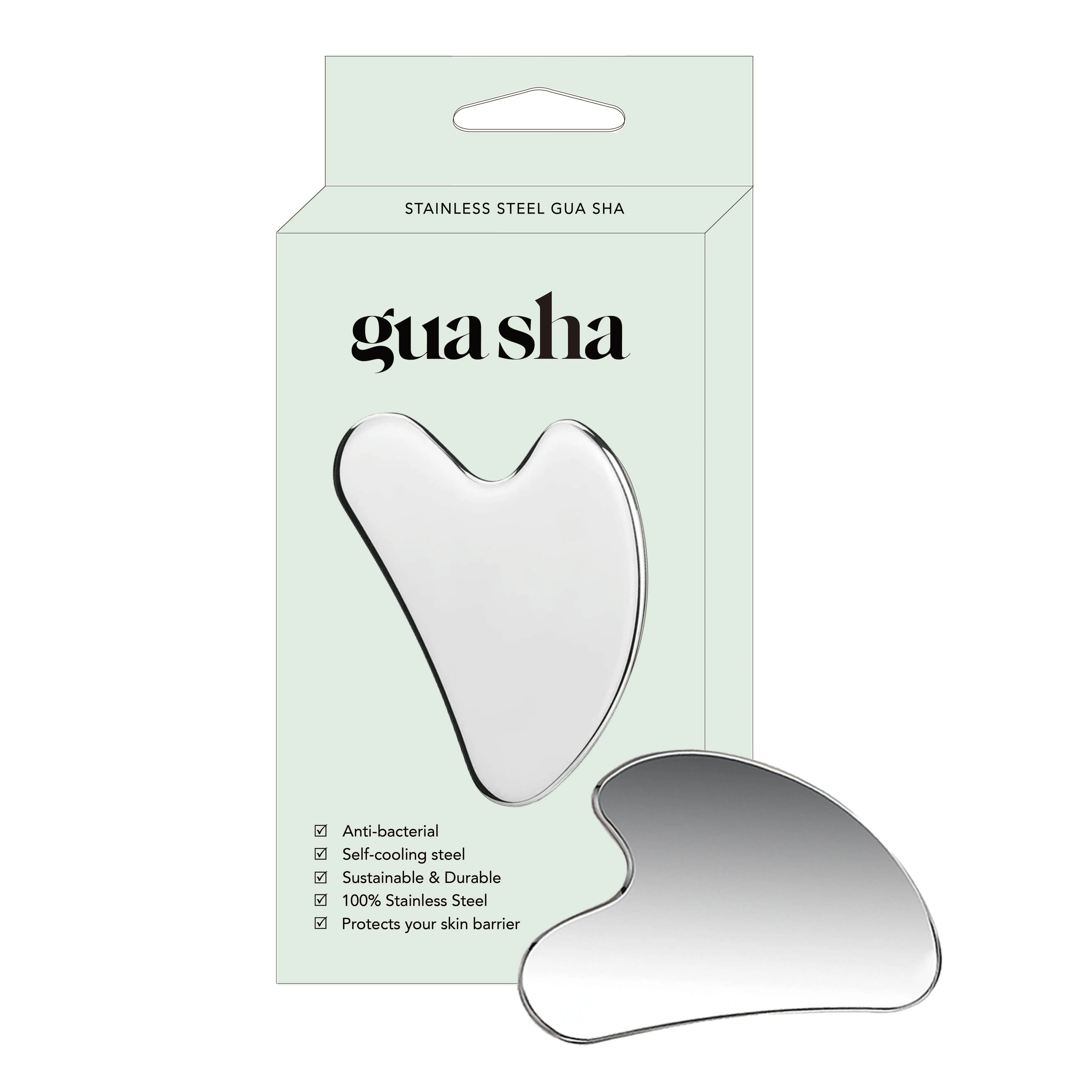 Stainless Steel Gua Sha Facial Tool, Metal Gua Sha Massage Tool For Face And Body, Lymphatic Drainage, Facial Tension, Durable Stainless Steel Gua Sha Tool With Box - Mother's Day Gift Skincare Comfort