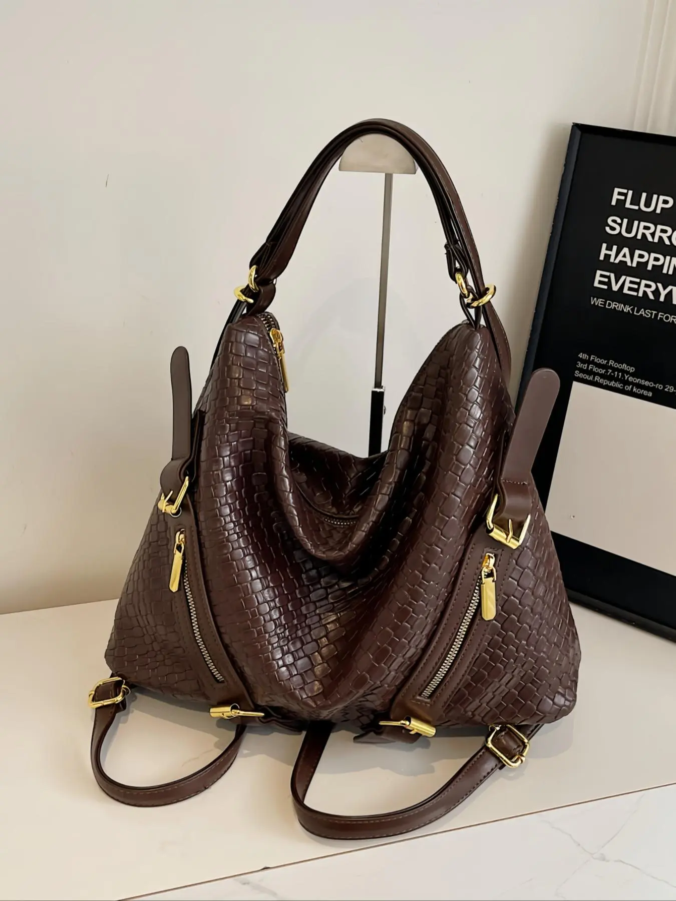 Women's Fashionable Braided Design Shoulder Bag, Sling Purse, Casual Versatile Crossbody Bag for Daily Used, Trendy High-quality Daily Commuting Bag, Girl Fashionable Bag