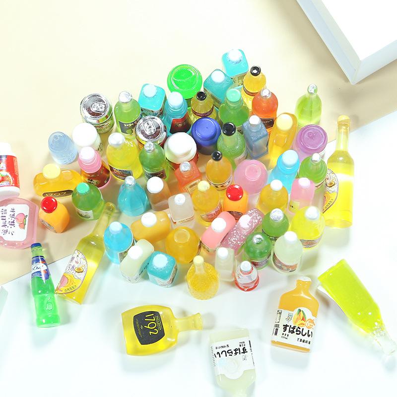 Set 10/20/50 Charm chai lọ, Charm slime làm đồ handmade mô hình charm chai lọ dạ quang trang trí nhà búp bê thủ công DIY charm