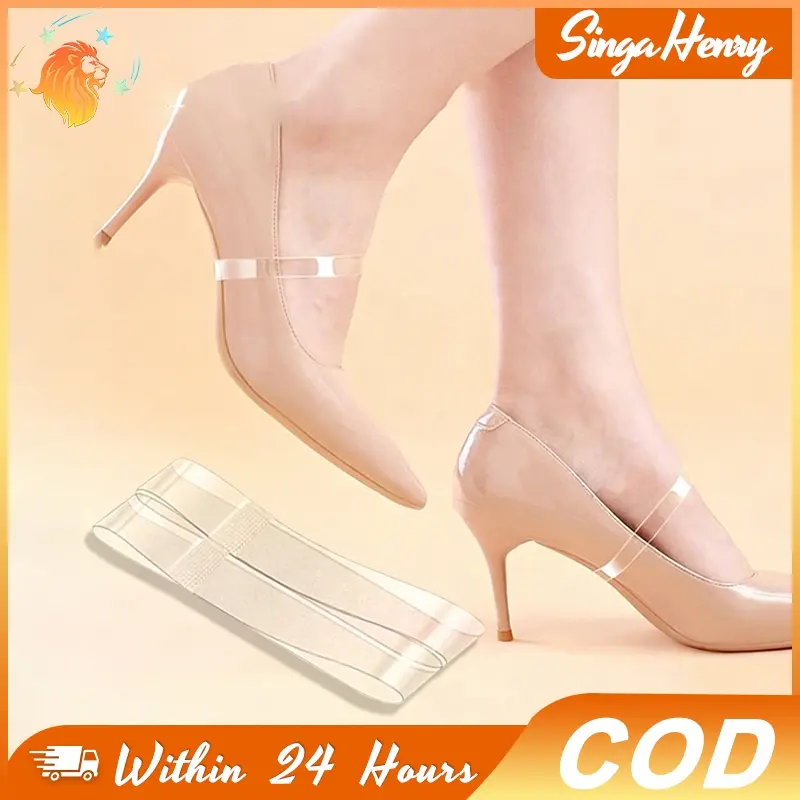 Tali Sepatu Bening PU Adjustable Transparan Anti Lepas Untuk Heels Dan Sepatu Santai Wanita
