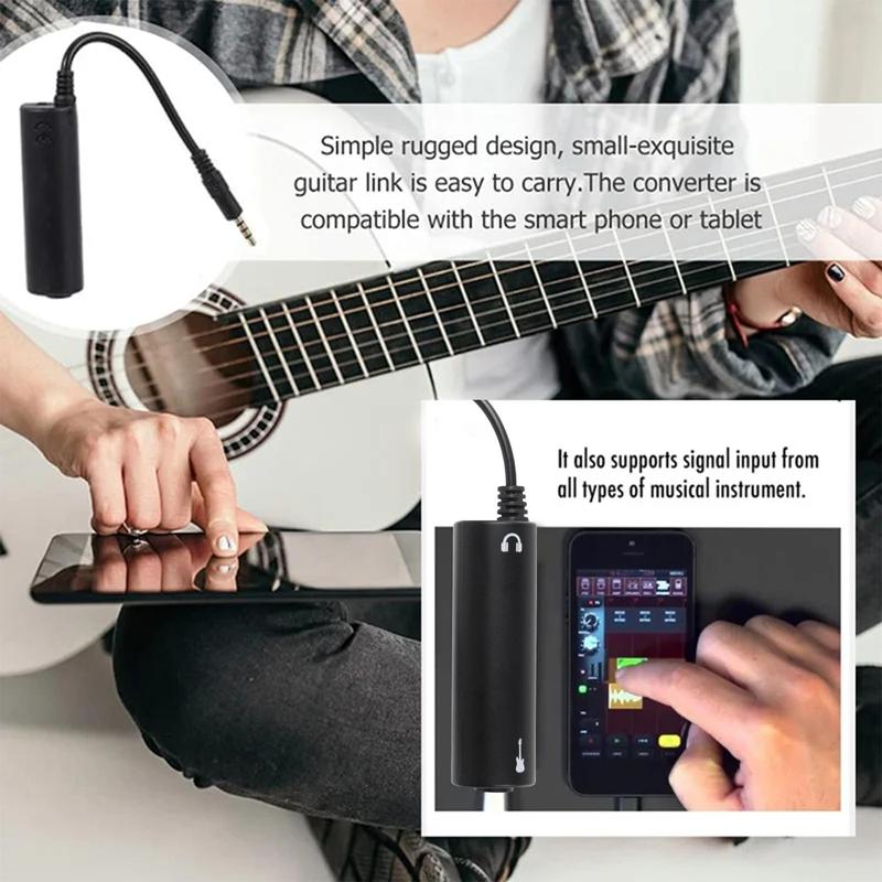 Audio Connection Cable, Guitar Audio Interface, Guitar Accessories for Mobile Phone 6