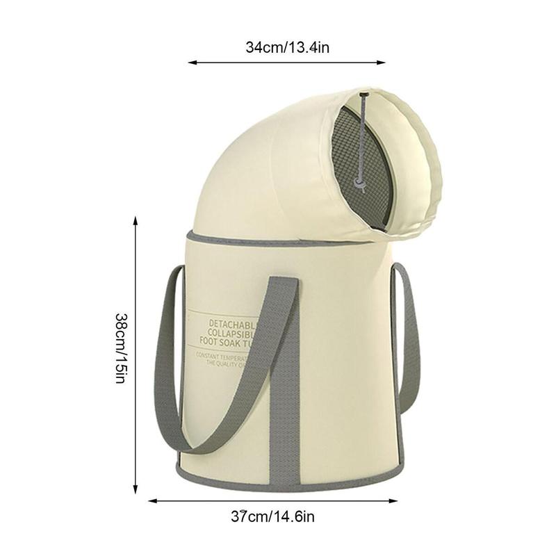 Foot Bath Bucket, Warm To The Knees and Legs, Foldable Foot Bath Bucket, Portable Travel Foot Massage Bucket with Handle 7