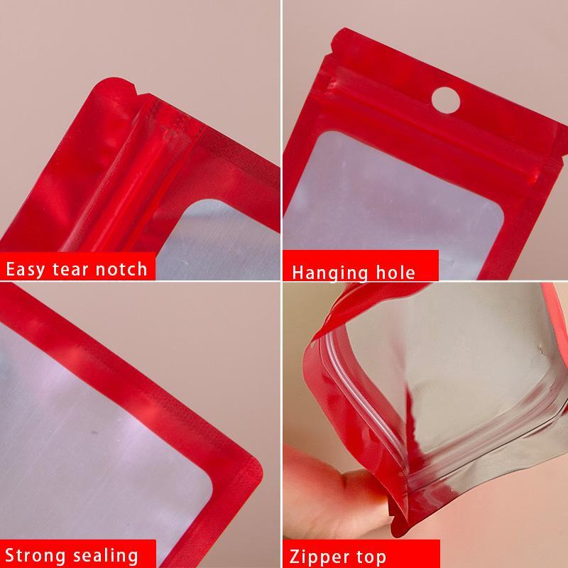 Product Introduction of Durable Storage Bag, 100pcs/set Self Sealing  Food Sundries  Jewelry Storage Bag, Home Organizer for Indoor & Outdoor 3