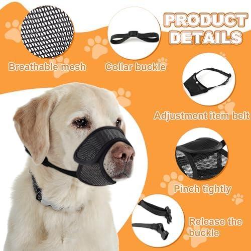 TikTok Shop Dog Mouth Soft Mesh Mouth for Small Medium and Large Dogs Anti Biting Barking Chewing Breathable Drinking Adjustable Cleaning for Shepherd Husky Labrador Retriever Blue S