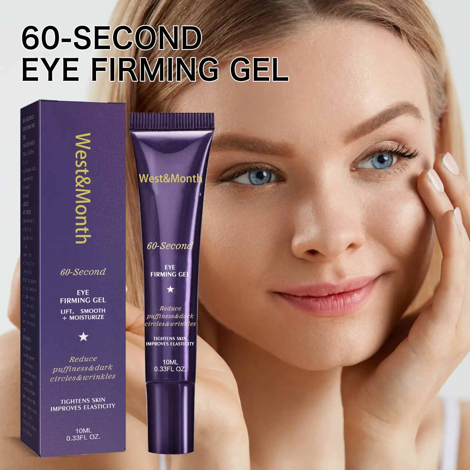 West Month Eye Firming Gel Fading Wrinkle Eye Bags Moisture Replenishment Firming Eye Skin Eye Cream Skin Care Moisturizer Hydrating Firming/Lifting All Skin Types Brightening All Skin Types Hydrate Comfort eyecream for