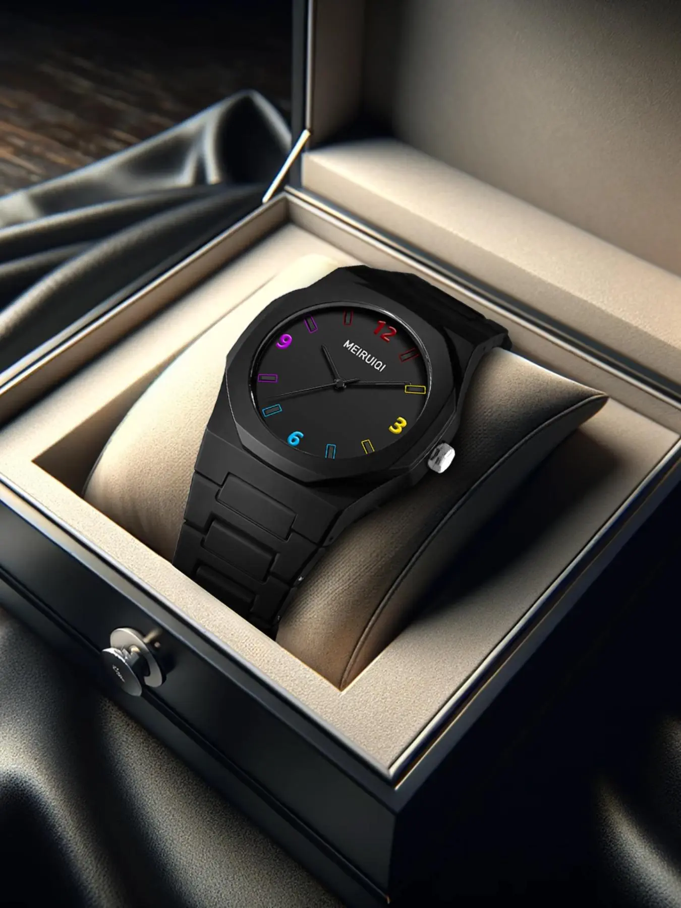 Men's Business Fashion Round Dial Quartz Watch, Modern Simple Style Wristwatch, Trendy Matching Watch As Gift for Men with Box