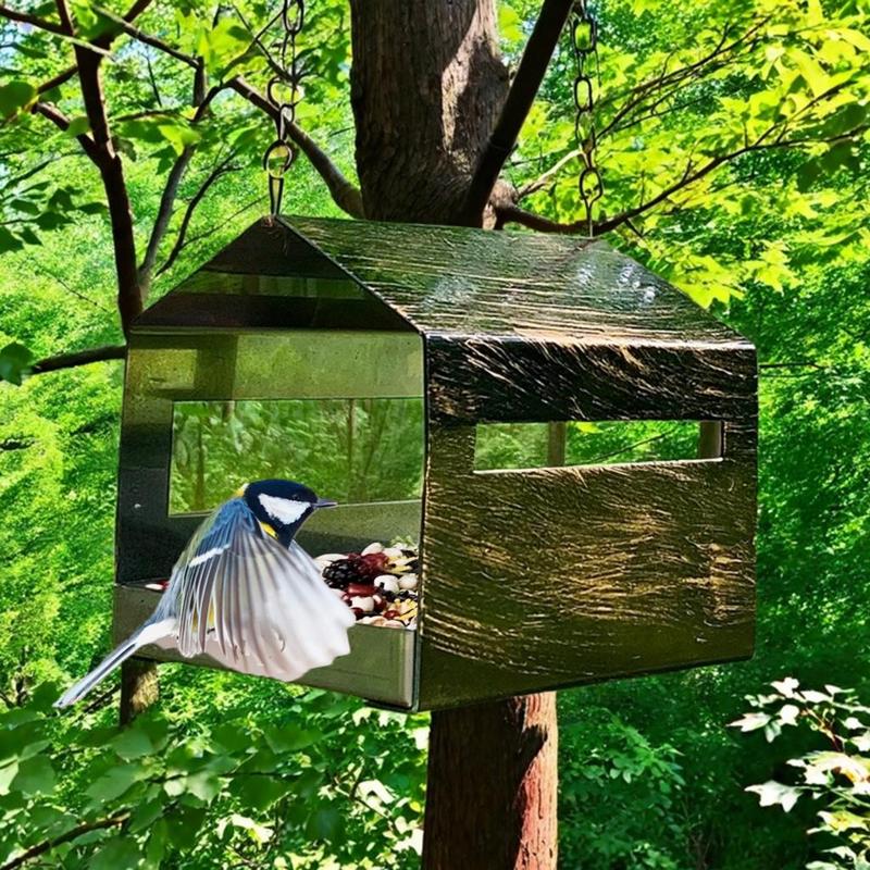 cosmoie Outdoor Birds Feeder Garden Birds Shelter Large All-weather ...