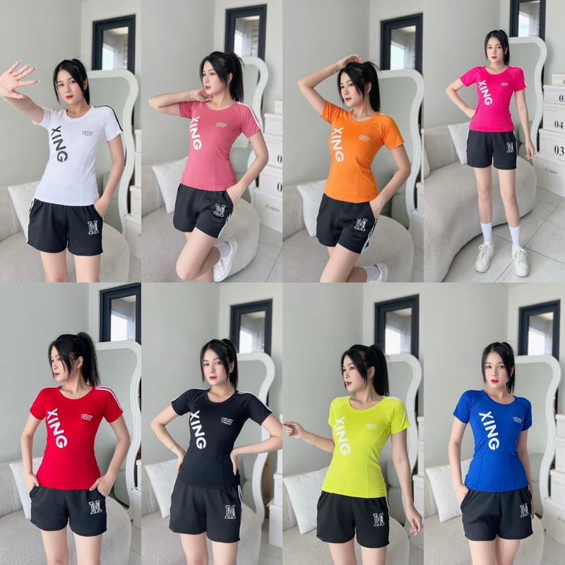 sét bộ thể thao chạy bộ đạp xe vải thun lạnh mát mịn Sấy khô nhanh Thoáng khí Phụ nữ đề xuất l 55. ️ bộ trắng bộ quần áo thể thao Sport Tập Gym Tập Thể Dục Yoga trên gối xxl