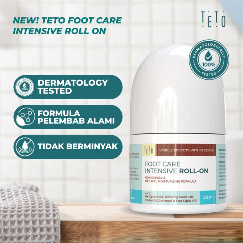 TeTo Foot Care Intensive Roll On 30ml - Perawatan Kaki Terbaik Kering Hand Tangan 2