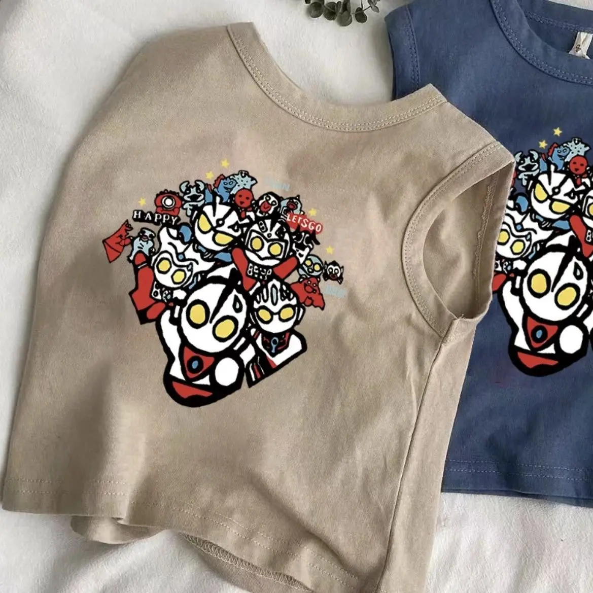 Áo Ba Lỗ Hoạt Hình Mùa Hè, Chất Liệu Bông, Dành Cho Bé Gái Và Bé Trai, Hàng Mới Về, Mỏng Và Thoáng Khí, Áo Thun Không Tay Cho Trẻ Em Và Trẻ Sơ Sinh, Áo Ultraman