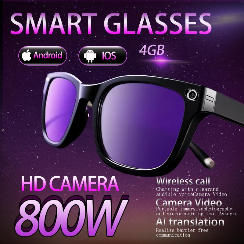 800W AI Smart Camera Sunglasses  Translation Voice Control WiFi Bluetooth HD1080P Shooting Intelligent Glasses For Android IOS - Image 2