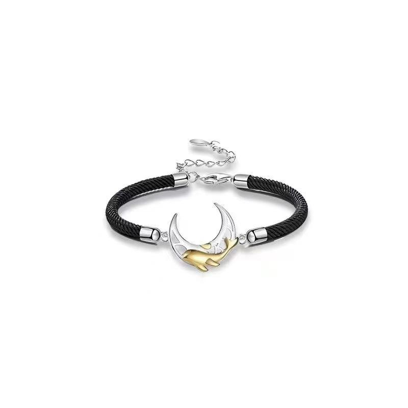 Product Introduction of Whale shell couple bracelet set, handwoven wristbands for men and women, perfect gift for Valentine's Day, long-distance lovers, and a trendy, unique new style in the ins fashion. 9
