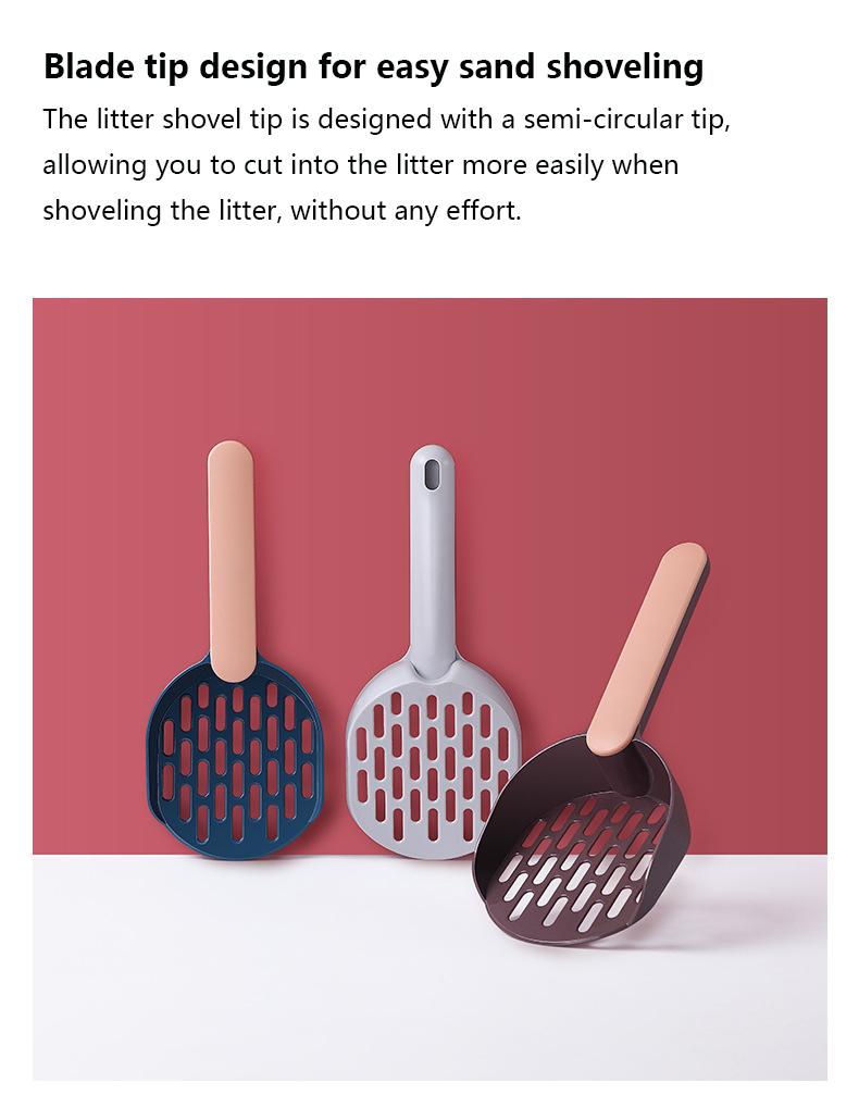 Product Introduction of Cat Litter Scoop Plastic Cat Litter Shovel With Base Self Cleaning Cat Litter Box Shovel Kitten Toilet Clean Tools Cat Supplies 6