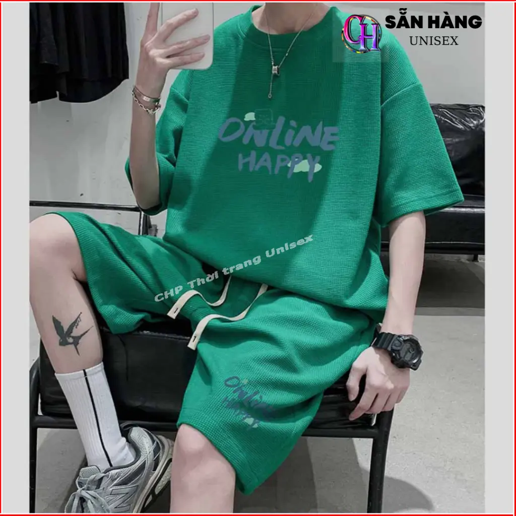 Bộ Quần Áo Thể Thao Thun Nam Thời Trang họa tiết online cọc Tay M00 Menswear2025