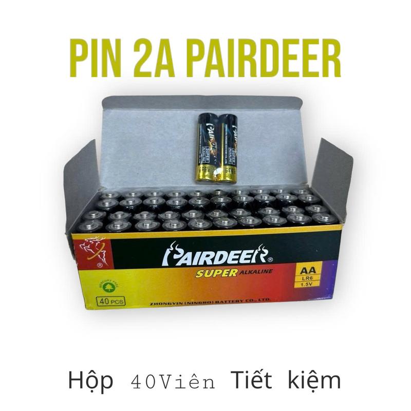 Hộp 40 viên Pin 2A Pairdeer dung lượng cao -dùng cho Micro, chuột máy tính, đồng hồ treo tường, đồ chơi 0
