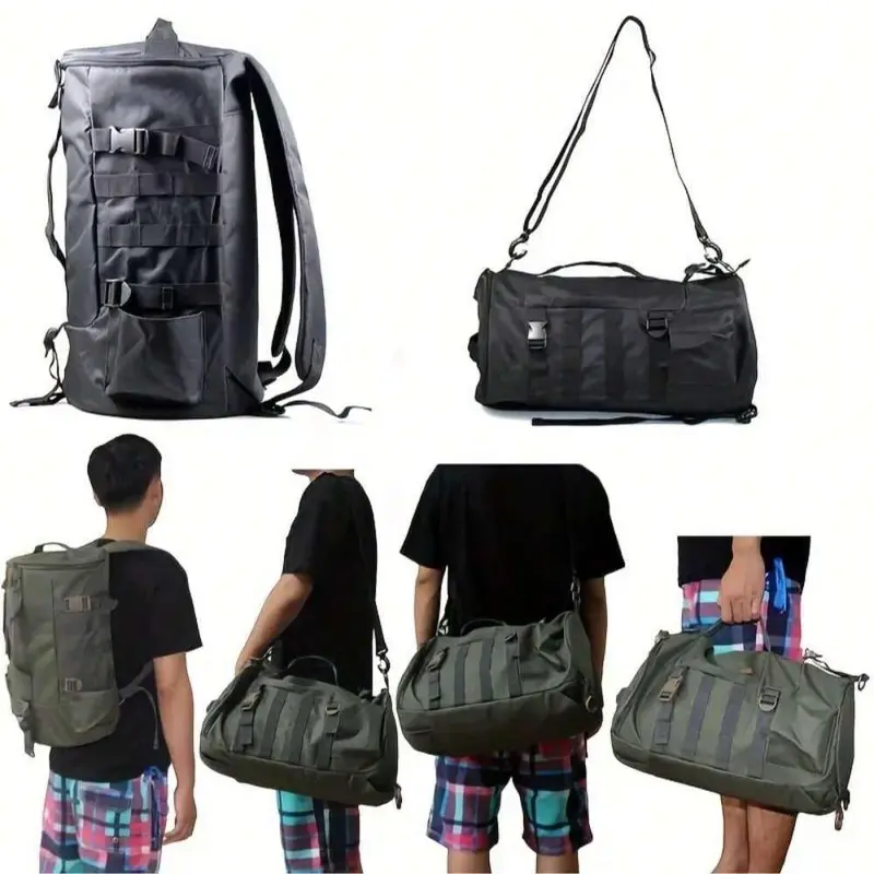 Fishing Gear Backpack, 1 Count Durable Oxford Cloth Sports Fishing Equipment Bag, Multi-grid Fishing Backpack with Rod Holder, Outdoor Fishing Accessories 4