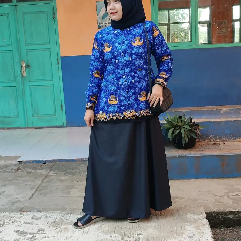 Gamis korperi stelan dinas kerja wanita Korpri Katun 8