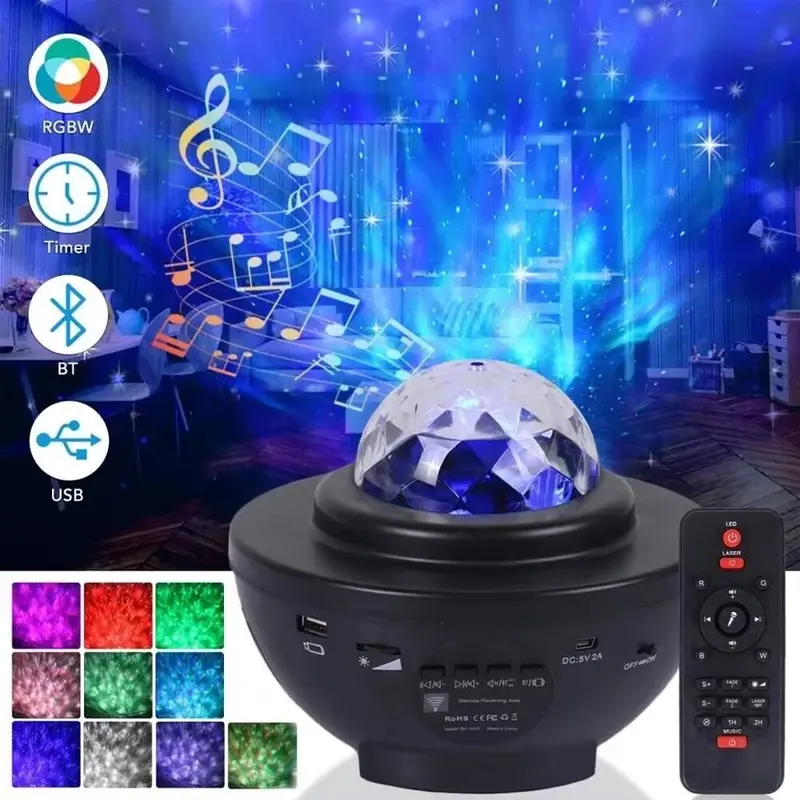 LED Proyektor Lampu Tidur Galaxy Nebula Dengan Speaker Langit 2 in 1 - Lamp Starry Projector Light Bluetooth 0