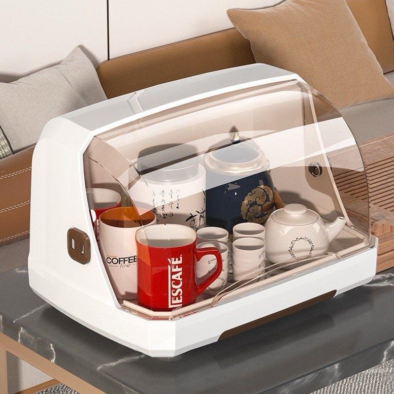 Khay úp cốc, Giá đựng bình sữa cao cấp có nắp đậy chống bụi cho bé, Khay đựng cốc, chai, chén đĩa có nắp đậy tủ  úp