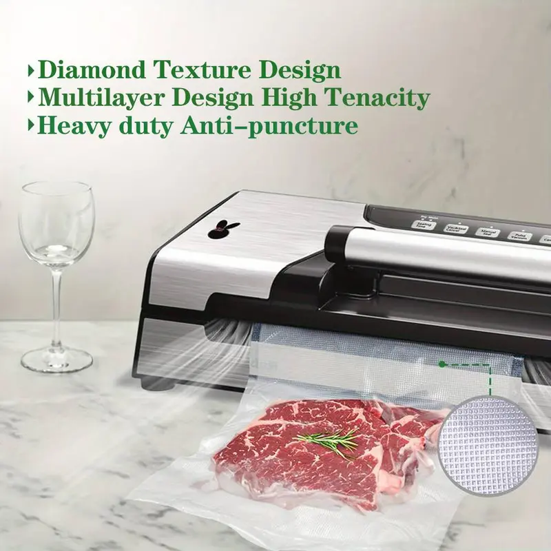 Food Vacuum Sealer Bag, 1 Roll Multi-size Food Vacuum Sealer Bags, Vacuum Storage Bag for Food Fresh Long Keeping, Home Kitchen Supplies, Kitchen Accessories 3