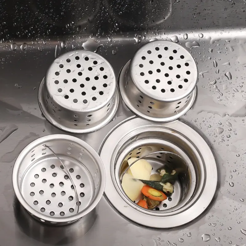 1Pc Stainless Steel Sink Filter Screen Sewer Anti-clogging Filter Drainage Port Anti-clogging Floor Drain Kitchen Supplies