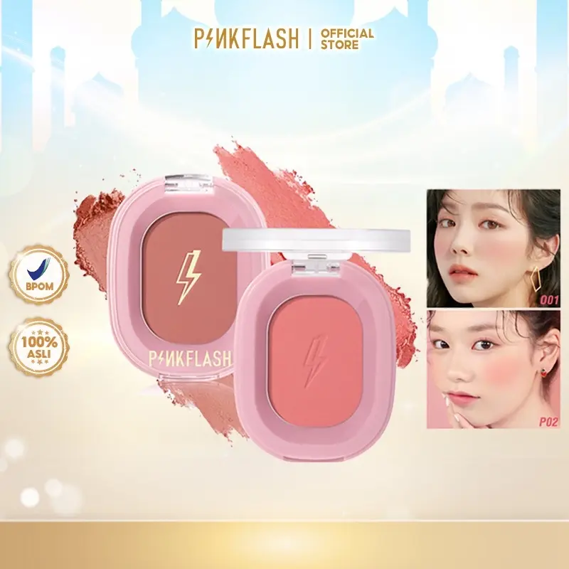 PINKFLASH OhMyHoney Blush Soft Powder Naturally Pigmented 11 Colors Bedak Perona