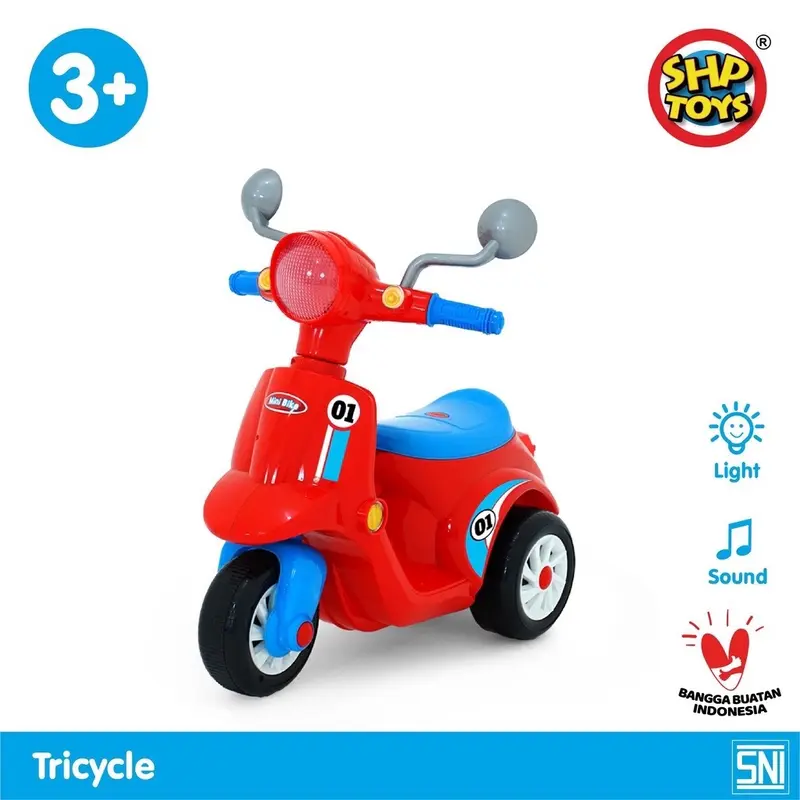 Mainan anak motor vespa mini lucu ada musik MB 691 4