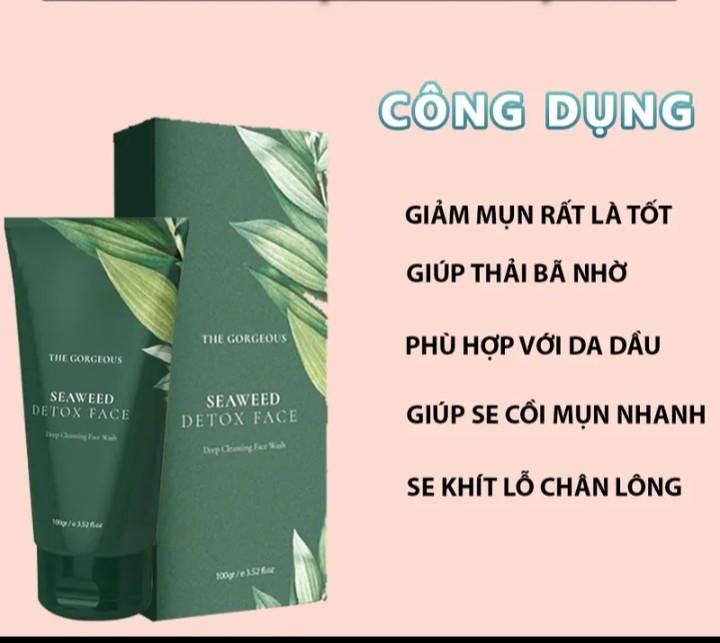 Product Introduction of [CHÍNH HÃNG] Sữa Rửa Mặt Múi Xù SeaWeed Detox Face Tảo Biển Dịu Nhẹ Lành Tính 100ml - Skincare 10
