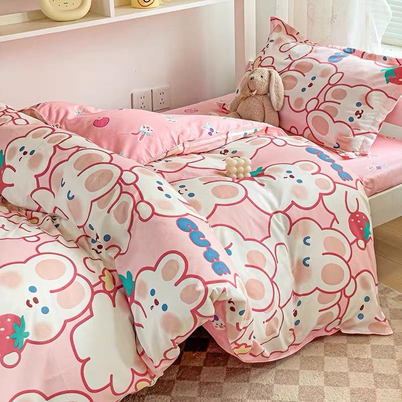 Ga trải giường kí túc xá, giường đơn, giường tầng kích thước 80x190cm tặng kèm 1 vỏ gối nằm được chọn mẫu