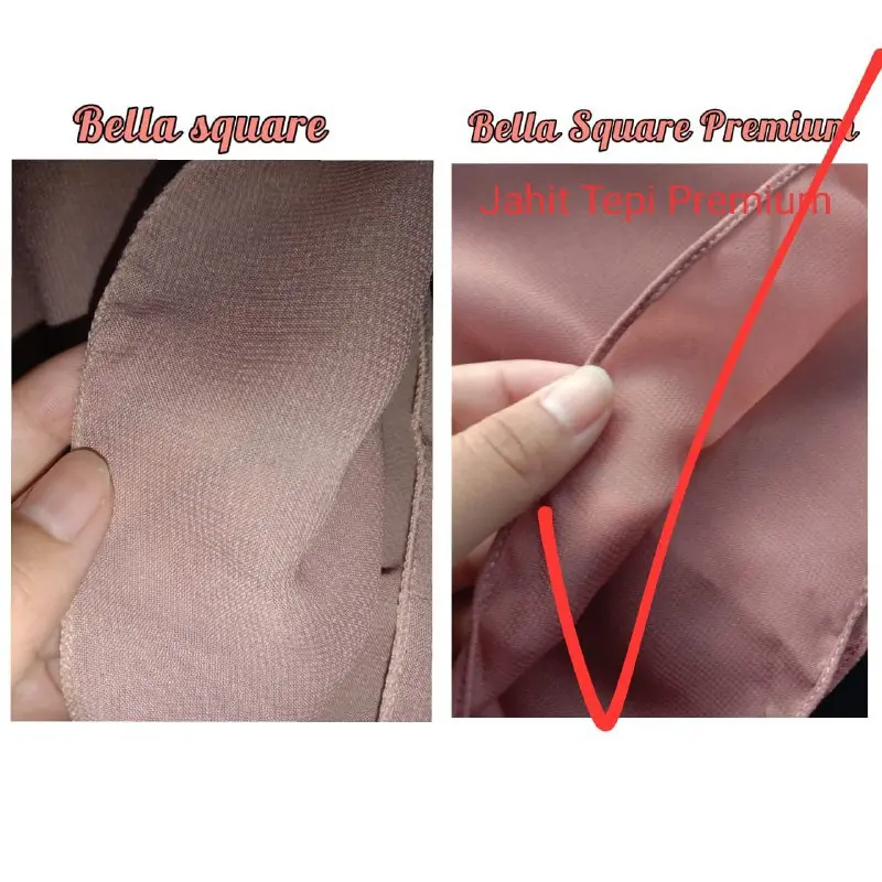 Hijab Bella Square Jahit Neci 50 warna Premium Segi Empat Polycotton Jilbab polos Silk Satin Scraft Paris squre Deenay Kudung Terbaru COD  Saudia Jawa Tengah Tepi Jahit Hijab Motif Azara