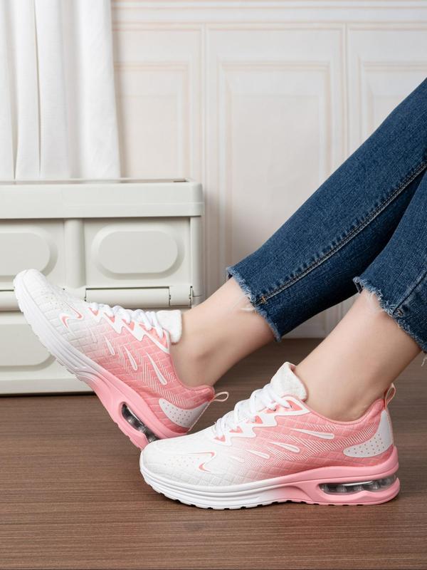 Women's Ombre Print Lace Up Running Athletic Shoes, Casual Breathable Comfortable Sports Shoes, All-match Non-slip Walking Shoes Footwear for Daily Training Wear 8