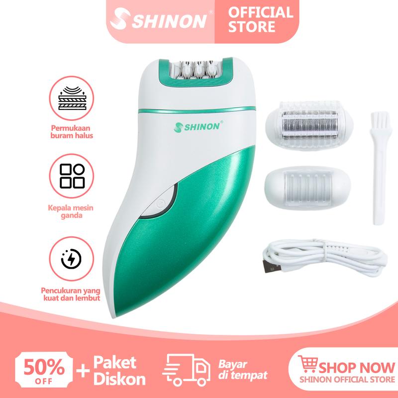 Product Introduction of COD SHINON Epilator Rambut Wanita Lady Shaver Epilator alat cukur bulu sensitif wanita lady  shaver Ketiak Wajah Perontok 10