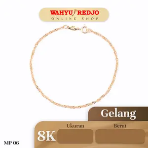 Gelang Emas Polos Rembo Plintir 8K Wahyu Redjo Non Pameran